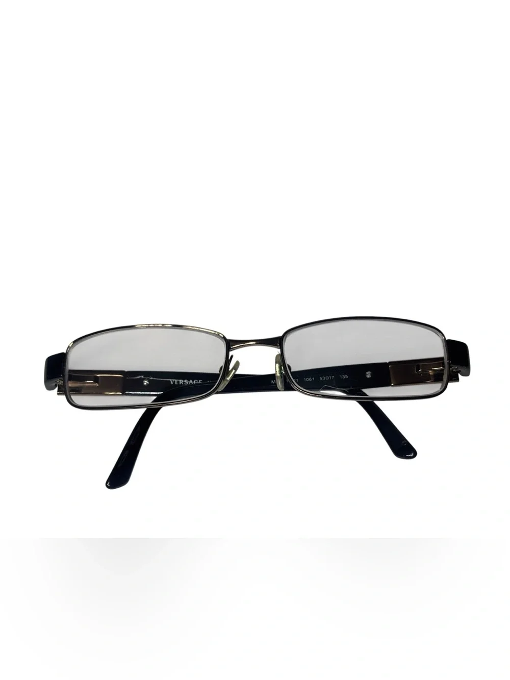 Vintage Y2K Versace Eyeglasses Womens Brown Rectangular Mod 1121 1061 53-17-135